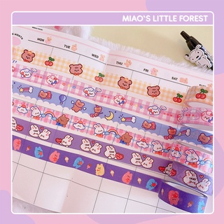 Washi tape cute MIAO'S LITTLE FOREST băng dính trang trí cute dài 3m 5m dán sổ tay bullet journal