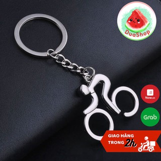 Móc Khóa Vintage Người Đi Xe Đạp - Móc Chìa Khóa Kim Loại Phong Cách Cổ Điển Duashop