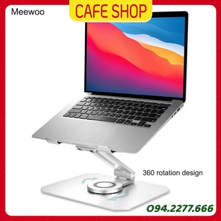 P360 Giá đỡ tản nhiệt có đế xoay 360 độ bằng nhôm có thể điều chỉnh được độ cao cho Macbook Laptop Ipad