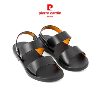 Sandal nam da thật nhập khẩu cao cấp quai đôi bản rộng Pierre Cardin, quai hậu điều chỉnh nâng, hạ - PCMFWL 137