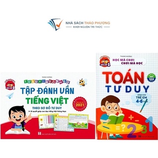 Sách - Tập đánh vần tiếng Việt, Toán tư duy, Luyện viết và Bộ thẻ Flash card chữ cái và chữ ghép