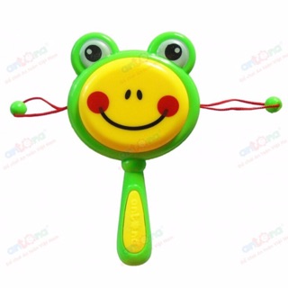 (Hàng VN) Trống Lắc Cầm Tay Antona Hình Ếch,Hổ Cho Trẻ Sơ Sinh