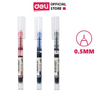 [Mã LIFEDELI20K5 giảm 20K đơn 0Đ] Bút bi nước Deli - 0.5mm - Mực Xanh/Đỏ/Đen - 1 chiếc - S856