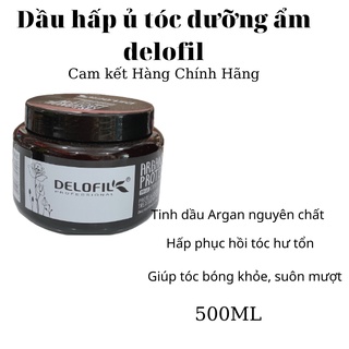 HẤP PHỤC HỒI CHUYÊN SÂU DELOFIL ARGAN OIL 500ML_TẶNG KÈM MŨ TRÙM TÓC
