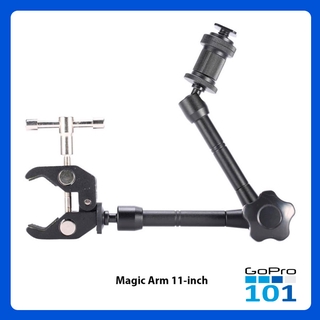 Tay Magic arm 11" xoay đa chiều kèm Kẹp Càng Cua dùng cho các loại Action Cam, Máy Ảnh, Gopro - GoPro101