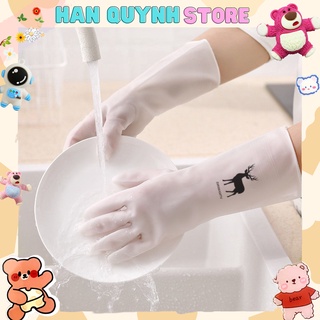 Bộ  Găng tay cao su siêu dai siêu bền - Găng tay con hươu,con cò - Găng tay con hươu,con cò