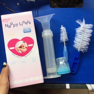 Dụng cụ hút sữa xi lanh cầm tay cho mẹ 100ml Nappy Liners
