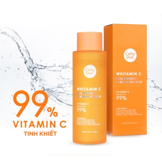 Nước hoa hồng dưỡng trắng da mờ thâm Cathy Doll Whitamin C Brightening Toner And Essence 300ml