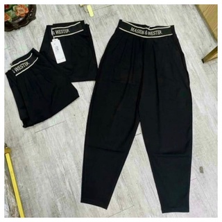 Quần baggy umi cạp chữ
