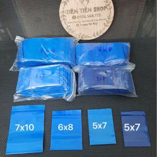 Gói 100c túi zip 2 mặt xanh dương size to