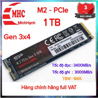 SSD 1TB Silicon Power NVMe PCIe Gen3x4 M.2 2280(SP34A80)  chính hãng bh 36th