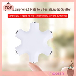 Cáp Chia Âm Thanh 3.5mm Từ 1 Đầu Đực Sang 5 Đầu Cái