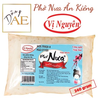 Phở Nưa Vị Nguyên ăn kiêng Keto, Das, Lowcarb, Eatclean - Gói 240 gram