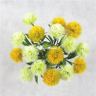 Bông hoa bồ công anh bằng nhựa giả màu cực đẹp giống thật 99% dài 26cm hoa rộng 5cm 8 lá nhỏ