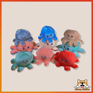 Bạch Tuộc Cảm Xúc 2 Mặt Siêu Cute - Vải Nhung Mềm Mịn Co Giãn 4 Chiều
