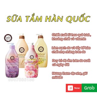 Sữa tắm dưỡng ẩm Happy Bath – Natural Hàn Quốc 900g