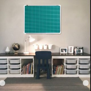 Bảng từ xanh kẻ ô ly tiểu học in sẵn