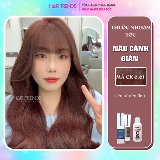 Thuốc nhuộm tóc màu NÂU CÁNH GIÁN  tặng kèm trợ dưỡng oxy 100ml màu nhuộm Chiko-hairtrends shop (CCK6.61)