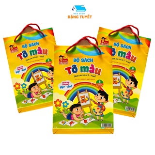 [Mã BMBAU50 giảm 10% đơn 99k] Sách - Bộ Tô Màu 3 - 4 tuổi song ngữ Anh - Việt ( Túi 8 cuốn)