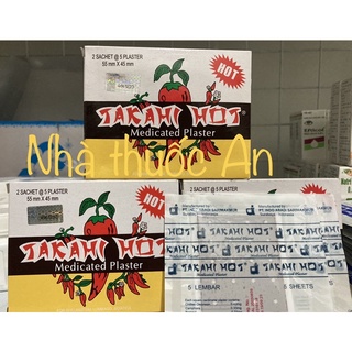 (hộp 2 gói * 5 miếng) Dán ớt Takahi hot