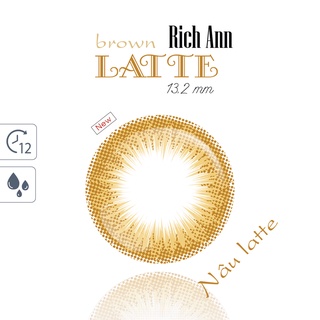 [1 CẶP] Lens Cận Loạn 1 Ngày Màu Nâu Latte ANN365 Rich Ann Latte Brown