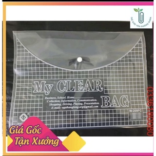 [50 -100 túi clear bag túi khuy khổ F túi đựng hồ sơ tài liệu
