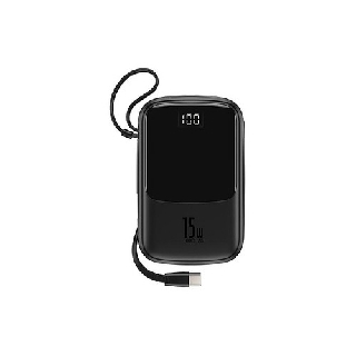 Pin dự phòng tích hợp cáp sạc Baseus Q Pow Digital Display 10,000mAh (3A/ 15W, Fast Charge Power Bank With Cable)