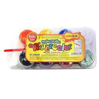 Bộ Màu nước 8 màu kèm cọ Colokit WACO-C06
