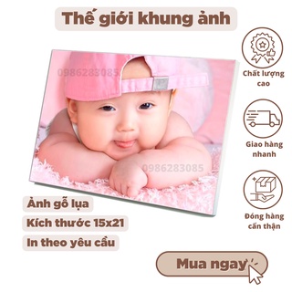 In ảnh gỗ kích thước 15x21, ảnh in sắc nét khung gỗ bo viền trắng thời trang
