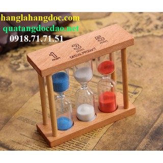 Combo đồng hồ cát 1, 3, 5 phút, để bàn trang trí tiện dụng