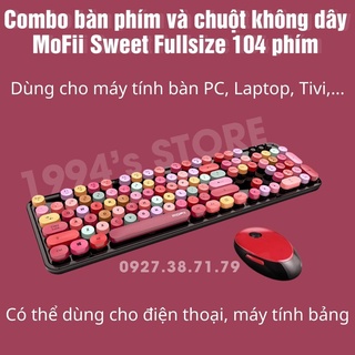 Bàn phím chuột không dây wireless MoFii SWEET N720I cho điện thoại, iPad, Laptop, Máy tính, Macbook siêu đẹp