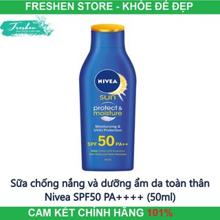 ✅ (CHÍNH HÃNG) Sữa chống nắng và dưỡng ẩm da toàn thân Nivea SPF50 PA++++ (50ml)
