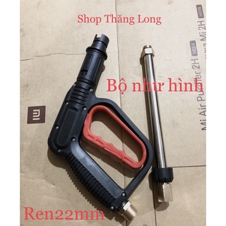 súng rửa xe cò đỏ + ống nối inox dài 25cm