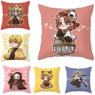 Vỏ Gối In Hình Anime Demon Slayer: Kimetsu No Yaiba Độc Đáo Trang Trí Nhà Cửa