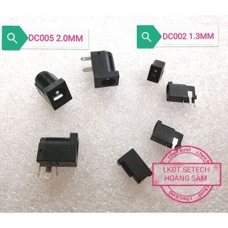 Jack nguồn cái, chân ngồn DC005 5.5x2.0mm DC002 3.5x1.3mm chân cắm hàn mạch