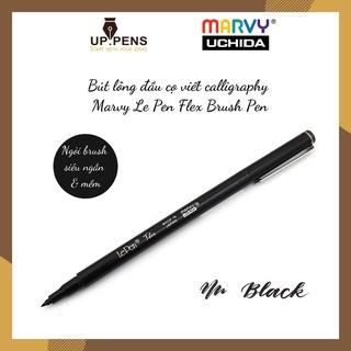 Bút lông đầu cọ viết calligraphy Marvy Le Pen Flex Brush Pen - Màu đen (Black)