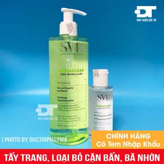 Tẩy trang SVR cho da dầu, mụn - SEBIACLEAR Eau Micellaire