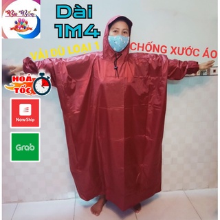 [Chống Rách] Áo mưa bít người Vải Dù SIÊU DÀY chất lượng cao | Áo mưa bít kín người không xẻ tà như cánh dơi