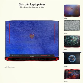 Skin dán Laptop Acer màu xanh dương xước (inbox mã máy cho Shop)