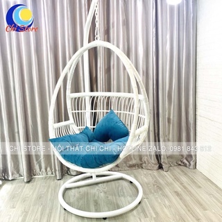 Ghế Xích Đu Ngoài Trời, Xích Đu Để Ngoài Ban Công Kèm Nệm Và Gối Hình Trái Tim