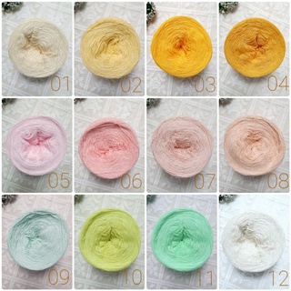 (01-24) Sợi lace cotton Nhật, se 0.5mm, bóng mềm, đan móc áo váy, áo dài