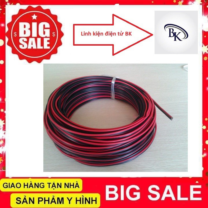 Dây điện đôi đỏ đen Phi 0.3mm- 100m