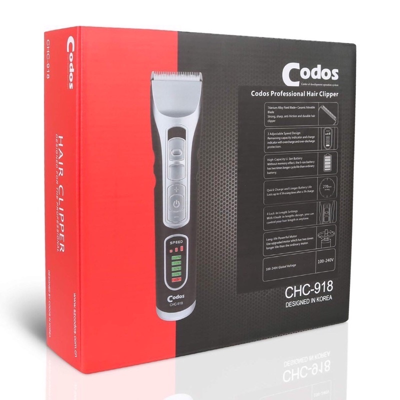 Tông đơ cắt tóc codos CHC 918 , lưỡi tông đơ cắt tóc codos