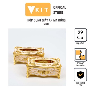 Hộp đựng giấy ăn mạ đồng sang trọng cao cấp VKIT