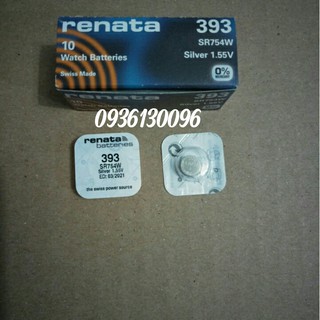Pin đồng hồ Pin 393 SR754W Renata 1.55V vỉ 1 viên - AG12