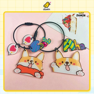 Móc Chìa Khóa Hình Chó Corgi Mông To CUTE, phụ kiện trang trí balo