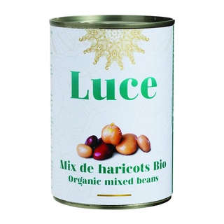 Hỗn hợp đậu hữu cơ, đậu Hà Lan đóng hộp LUCE 400g