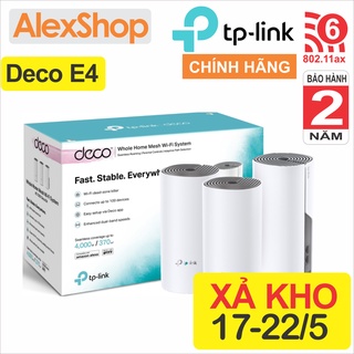 XÃ KHO  TP-Link Deco E4 (3 pack / 2 pack) Hệ thống Wi-Fi Mesh Nhà Rộng Max 400m2