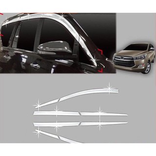 Vè Che Mưa Xe Toyota Innova 2017-2021 Mạ Crom Hàn Quốc - 8 Chi Tiết