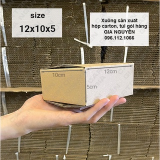 20 hộp carton cỡ nhỏ 12x10x5 dùng đựng trang sức, gói hàng nhỏ gọn - bao bì Gia Nguyễn